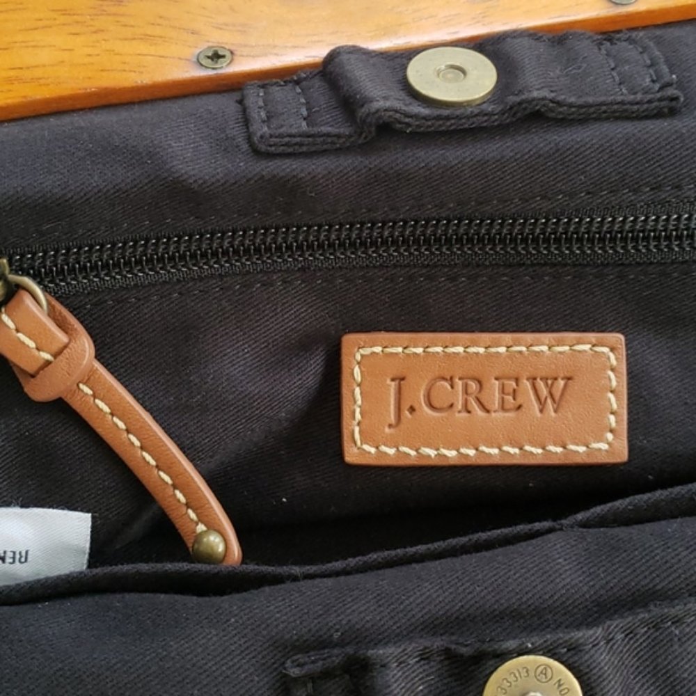SOLD!! J.CREW Eyelet Bermuda Bag - Picture 3 of 6